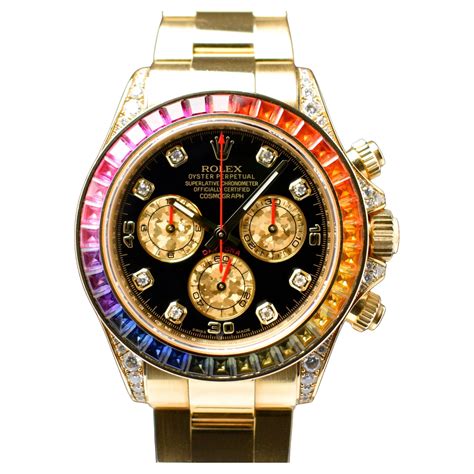 rolex 18k gold daytona|rolex daytona rainbow yellow gold.